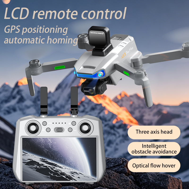 Drone Gimbal Brushless - プロフェッショナルドローン,quadcopter rcおもちゃ,ae3 pro max,rc sc,lcd,gps,8kデュアルカメラ,wifi 5g,fpv,3軸ジンバル,新品