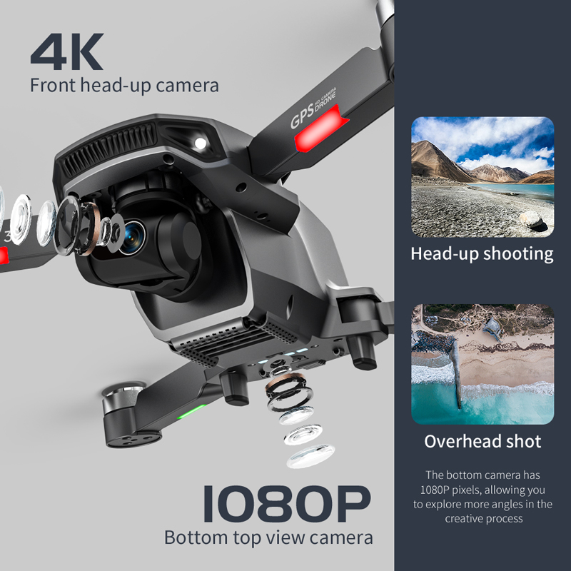 ドローンL106pro 3,4K 5g,wifi,fpv,折 - Drone Gimbal Brushless のレビューと価格